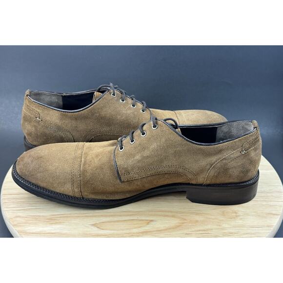 Johnston & Murphy Cap Toe Suede Leather Brown Mens 11.5 Shoes main image 9